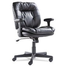 Load image into Gallery viewer, Executive Bonded Leather Swivel-tilt Chair, Supports Up To 250 Lbs, Black Seat-back-base