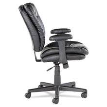 Load image into Gallery viewer, Executive Bonded Leather Swivel-tilt Chair, Supports Up To 250 Lbs, Black Seat-back-base