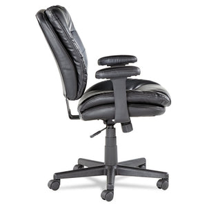 Executive Bonded Leather Swivel-tilt Chair, Supports Up To 250 Lbs, Black Seat-back-base