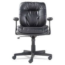 Load image into Gallery viewer, Executive Bonded Leather Swivel-tilt Chair, Supports Up To 250 Lbs, Black Seat-back-base