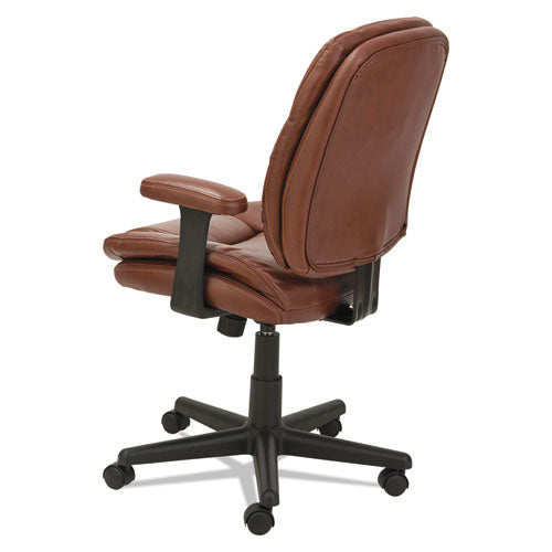 OIF wholesale. Swivel-tilt Bonded Leather Task Chair, Supports Up To 250 Lbs., Chestnut Brown Seat-chestnut Brown Back, Black Base. HSD Wholesale: Janitorial Supplies, Breakroom Supplies, Office Supplies.