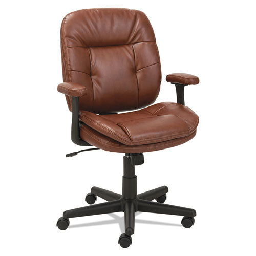 OIF wholesale. Swivel-tilt Bonded Leather Task Chair, Supports Up To 250 Lbs., Chestnut Brown Seat-chestnut Brown Back, Black Base. HSD Wholesale: Janitorial Supplies, Breakroom Supplies, Office Supplies.