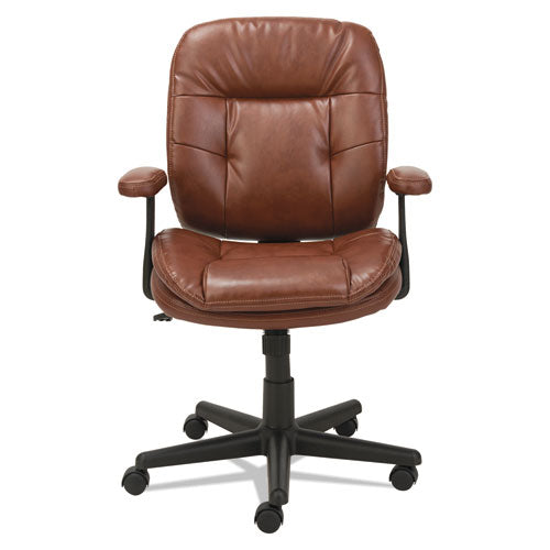 OIF wholesale. Swivel-tilt Bonded Leather Task Chair, Supports Up To 250 Lbs., Chestnut Brown Seat-chestnut Brown Back, Black Base. HSD Wholesale: Janitorial Supplies, Breakroom Supplies, Office Supplies.