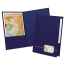 Oxford™ wholesale. Monogram Series Business Portfolio, Cover Stock, Blue-gold, 4-pack. HSD Wholesale: Janitorial Supplies, Breakroom Supplies, Office Supplies.