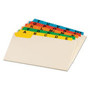 Oxford™ wholesale. Manila Index Card Guides With Laminated Tabs, 1-5-cut Top Tab, A To Z, 4 X 6, Manila, 25-set. HSD Wholesale: Janitorial Supplies, Breakroom Supplies, Office Supplies.