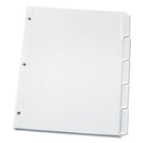 Oxford™ wholesale. Custom Label Tab Dividers With Self-adhesive Tab Labels, 5-tab, 11 X 8.5, White, 25 Sets. HSD Wholesale: Janitorial Supplies, Breakroom Supplies, Office Supplies.