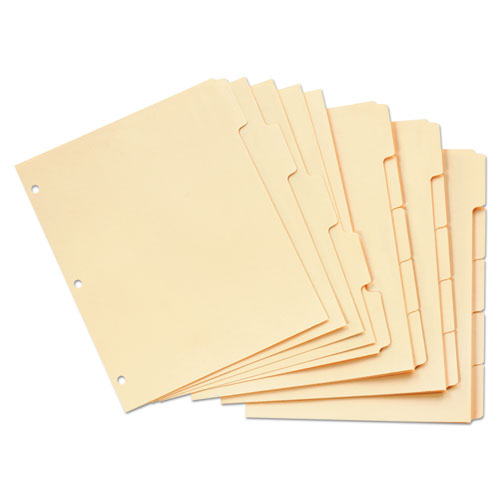 Oxford™ wholesale. Write-on Tab Dividers, 5-tab, 11 X 8.5, Manila, 20 Sets. HSD Wholesale: Janitorial Supplies, Breakroom Supplies, Office Supplies.