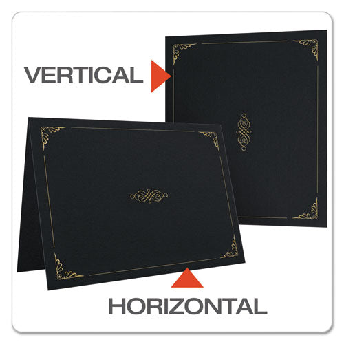 Oxford™ wholesale. Certificate Holder, 11 1-4 X 8 3-4, Black, 5-pack. HSD Wholesale: Janitorial Supplies, Breakroom Supplies, Office Supplies.
