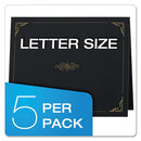 Oxford™ wholesale. Certificate Holder, 11 1-4 X 8 3-4, Black, 5-pack. HSD Wholesale: Janitorial Supplies, Breakroom Supplies, Office Supplies.