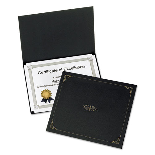 Oxford™ wholesale. Certificate Holder, 11 1-4 X 8 3-4, Black, 5-pack. HSD Wholesale: Janitorial Supplies, Breakroom Supplies, Office Supplies.