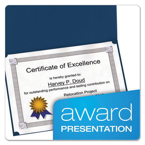Oxford™ wholesale. Certificate Holder, 11 1-4 X 8 3-4, Dark Blue, 5-pack. HSD Wholesale: Janitorial Supplies, Breakroom Supplies, Office Supplies.