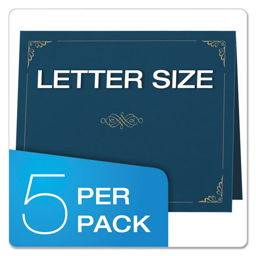 Oxford™ wholesale. Certificate Holder, 11 1-4 X 8 3-4, Dark Blue, 5-pack. HSD Wholesale: Janitorial Supplies, Breakroom Supplies, Office Supplies.
