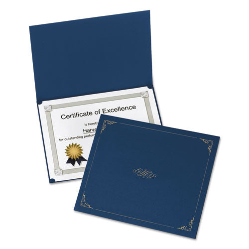 Oxford™ wholesale. Certificate Holder, 11 1-4 X 8 3-4, Dark Blue, 5-pack. HSD Wholesale: Janitorial Supplies, Breakroom Supplies, Office Supplies.