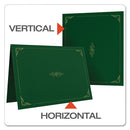 Oxford™ wholesale. Certificate Holder, 11 1-4 X 8 3-4, Green, 5-pack. HSD Wholesale: Janitorial Supplies, Breakroom Supplies, Office Supplies.