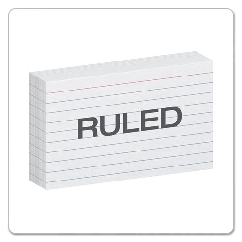 Oxford™ wholesale. Ruled Index Cards, 3 X 5, White, 100-pack. HSD Wholesale: Janitorial Supplies, Breakroom Supplies, Office Supplies.