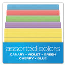 Oxford™ wholesale. Ruled Index Cards, 4 X 6, Blue-violet-canary-green-cherry, 100-pack. HSD Wholesale: Janitorial Supplies, Breakroom Supplies, Office Supplies.