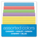 Oxford™ wholesale. Ruled Index Cards, 3 X 5, Blue-violet-canary-green-cherry, 100-pack. HSD Wholesale: Janitorial Supplies, Breakroom Supplies, Office Supplies.