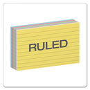 Oxford™ wholesale. Ruled Index Cards, 3 X 5, Blue-violet-canary-green-cherry, 100-pack. HSD Wholesale: Janitorial Supplies, Breakroom Supplies, Office Supplies.