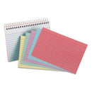 Oxford™ wholesale. Spiral Index Cards, 4 X 6, 50 Cards, Assorted Colors. HSD Wholesale: Janitorial Supplies, Breakroom Supplies, Office Supplies.