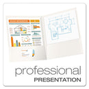 Oxford™ wholesale. High Gloss Laminated Paperboard Folder, 100-sheet Capacity, White, 25-box. HSD Wholesale: Janitorial Supplies, Breakroom Supplies, Office Supplies.