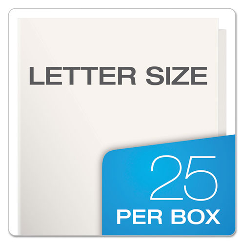 Oxford™ wholesale. High Gloss Laminated Paperboard Folder, 100-sheet Capacity, White, 25-box. HSD Wholesale: Janitorial Supplies, Breakroom Supplies, Office Supplies.
