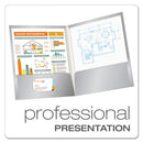 Oxford™ wholesale. High Gloss Laminated Paperboard Folder, 100-sheet Capacity, Gray, 25-box. HSD Wholesale: Janitorial Supplies, Breakroom Supplies, Office Supplies.