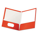Oxford™ wholesale. High Gloss Laminated Paperboard Folder, 100-sheet Capacity, Red, 25-box. HSD Wholesale: Janitorial Supplies, Breakroom Supplies, Office Supplies.