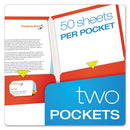 Oxford™ wholesale. High Gloss Laminated Paperboard Folder, 100-sheet Capacity, Red, 25-box. HSD Wholesale: Janitorial Supplies, Breakroom Supplies, Office Supplies.