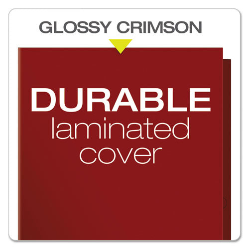 Oxford™ wholesale. High Gloss Laminated Paperboard Folder, 100-sheet Capacity, Crimson, 25-box. HSD Wholesale: Janitorial Supplies, Breakroom Supplies, Office Supplies.