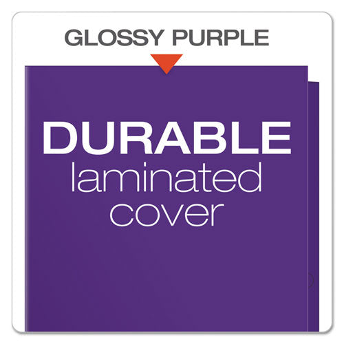 Oxford™ wholesale. High Gloss Laminated Paperboard Folder, 100-sheet Capacity, Purple, 25-box. HSD Wholesale: Janitorial Supplies, Breakroom Supplies, Office Supplies.