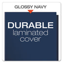 Oxford™ wholesale. High Gloss Laminated Paperboard Folder, 100-sheet Capacity, Navy, 25-box. HSD Wholesale: Janitorial Supplies, Breakroom Supplies, Office Supplies.