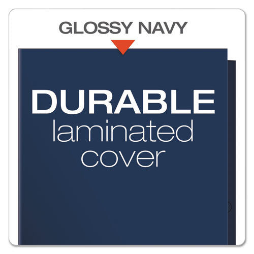 Oxford™ wholesale. High Gloss Laminated Paperboard Folder, 100-sheet Capacity, Navy, 25-box. HSD Wholesale: Janitorial Supplies, Breakroom Supplies, Office Supplies.