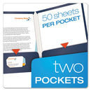 Oxford™ wholesale. High Gloss Laminated Paperboard Folder, 100-sheet Capacity, Navy, 25-box. HSD Wholesale: Janitorial Supplies, Breakroom Supplies, Office Supplies.