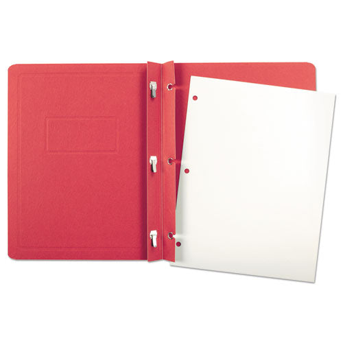 Oxford™ wholesale. Report Cover, 3 Fasteners, Panel And Border Cover, Letter, Red, 25-box. HSD Wholesale: Janitorial Supplies, Breakroom Supplies, Office Supplies.