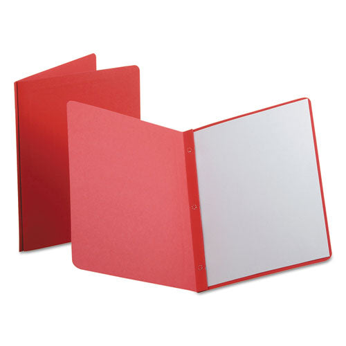 Oxford™ wholesale. Report Cover, 3 Fasteners, Panel And Border Cover, Letter, Red, 25-box. HSD Wholesale: Janitorial Supplies, Breakroom Supplies, Office Supplies.