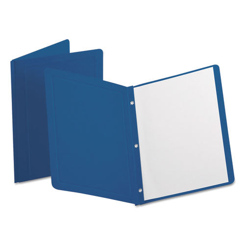 Oxford™ wholesale. Report Cover, 3 Fasteners, Panel And Border Cover, Dark Blue, 25-box. HSD Wholesale: Janitorial Supplies, Breakroom Supplies, Office Supplies.