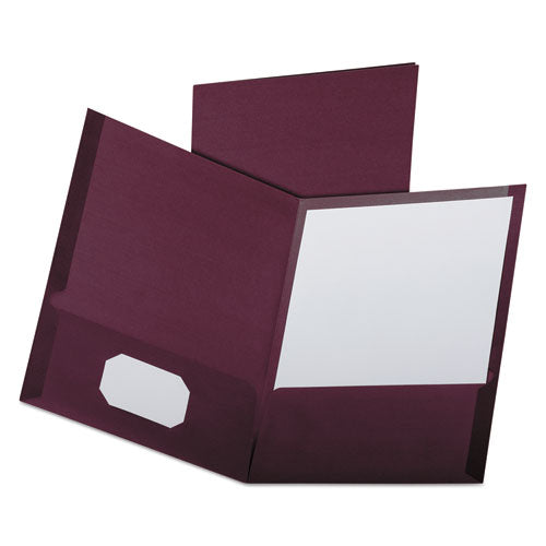 Oxford™ wholesale. Linen Finish Twin Pocket Folders, Letter, Burgundy,25-box. HSD Wholesale: Janitorial Supplies, Breakroom Supplies, Office Supplies.