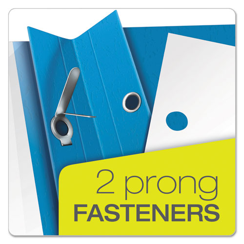 Oxford™ wholesale. Clear Front Report Cover, 3 Fasteners, Letter, 1-2" Capacity, Blue, 25-box. HSD Wholesale: Janitorial Supplies, Breakroom Supplies, Office Supplies.