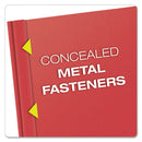 Oxford™ wholesale. Clear Front Report Cover, 3 Fasteners, Letter, 1-2" Capacity, Red, 25-box. HSD Wholesale: Janitorial Supplies, Breakroom Supplies, Office Supplies.