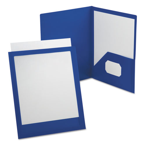 Oxford™ wholesale. Viewfolio Polypropylene Portfolio, 100-sheet Capacity, Blue-clear. HSD Wholesale: Janitorial Supplies, Breakroom Supplies, Office Supplies.