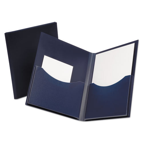 Oxford™ wholesale. Poly Double Stuff Gusseted 2-pocket Folder, 200-sheet Capacity, Navy. HSD Wholesale: Janitorial Supplies, Breakroom Supplies, Office Supplies.