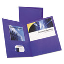 Oxford™ wholesale. Twin-pocket Folder, Embossed Leather Grain Paper, Purple, 25-box. HSD Wholesale: Janitorial Supplies, Breakroom Supplies, Office Supplies.