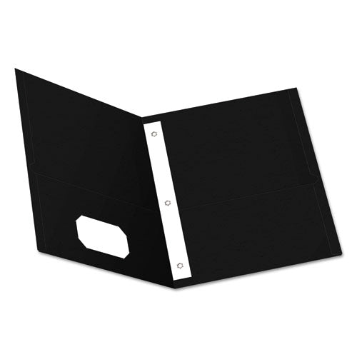 Oxford™ wholesale. Twin-pocket Folders With 3 Fasteners, Letter, 1-2" Capacity, Black 25-box. HSD Wholesale: Janitorial Supplies, Breakroom Supplies, Office Supplies.