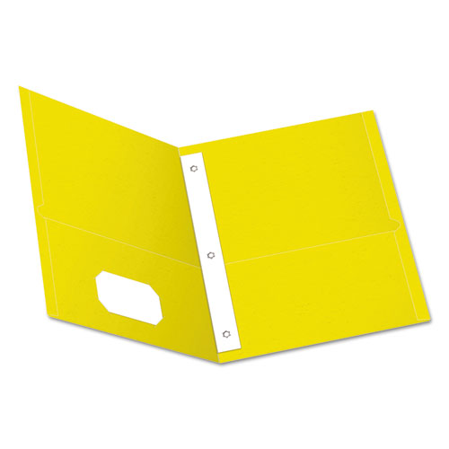 Oxford™ wholesale. Twin-pocket Folders With 3 Fasteners, Letter, 1-2" Capacity, Yellow, 25-box. HSD Wholesale: Janitorial Supplies, Breakroom Supplies, Office Supplies.