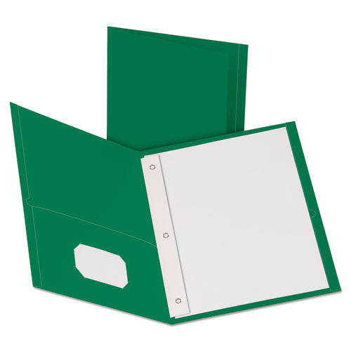 Oxford™ wholesale. Twin-pocket Folders With 3 Fasteners, Letter, 1-2" Capacity, Green, 25-box. HSD Wholesale: Janitorial Supplies, Breakroom Supplies, Office Supplies.