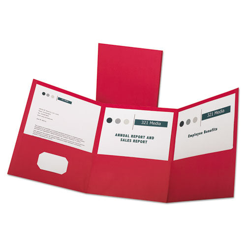 Oxford™ wholesale. Tri-fold Folder W-3 Pockets, Holds 150 Letter-size Sheets, Red. HSD Wholesale: Janitorial Supplies, Breakroom Supplies, Office Supplies.