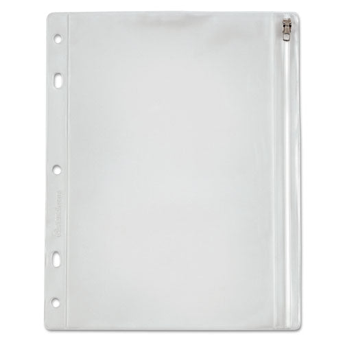 Oxford™ wholesale. Zippered Ring Binder Pocket, 10 1-2 X 8, Clear. HSD Wholesale: Janitorial Supplies, Breakroom Supplies, Office Supplies.