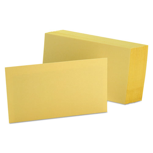 Oxford™ wholesale. Unruled Index Cards, 3 X 5, Canary, 100-pack. HSD Wholesale: Janitorial Supplies, Breakroom Supplies, Office Supplies.