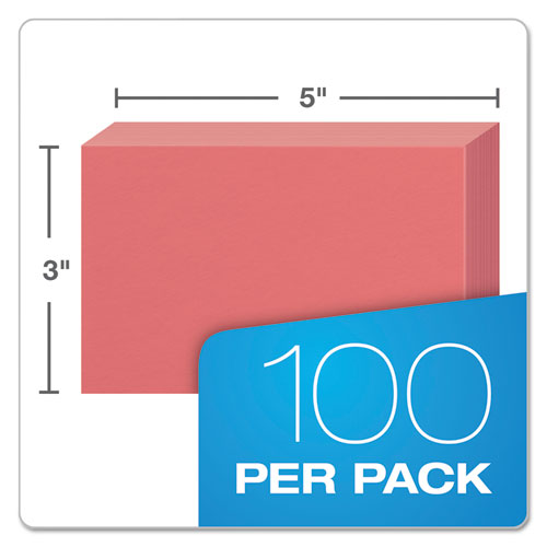 Oxford™ wholesale. Unruled Index Cards, 3 X 5, Cherry, 100-pack. HSD Wholesale: Janitorial Supplies, Breakroom Supplies, Office Supplies.