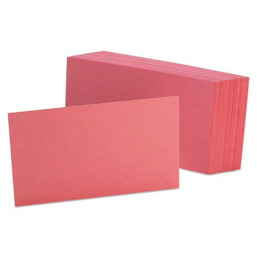 Oxford™ wholesale. Unruled Index Cards, 3 X 5, Cherry, 100-pack. HSD Wholesale: Janitorial Supplies, Breakroom Supplies, Office Supplies.